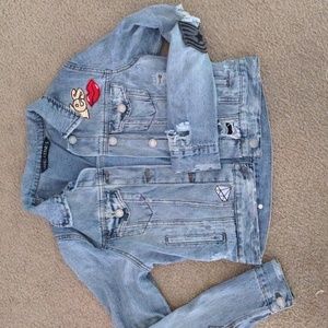 Small distressed Denim Jacket Vanilla Star. Purchased from macys